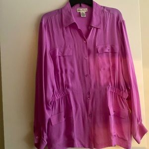 100% silk silky blouse